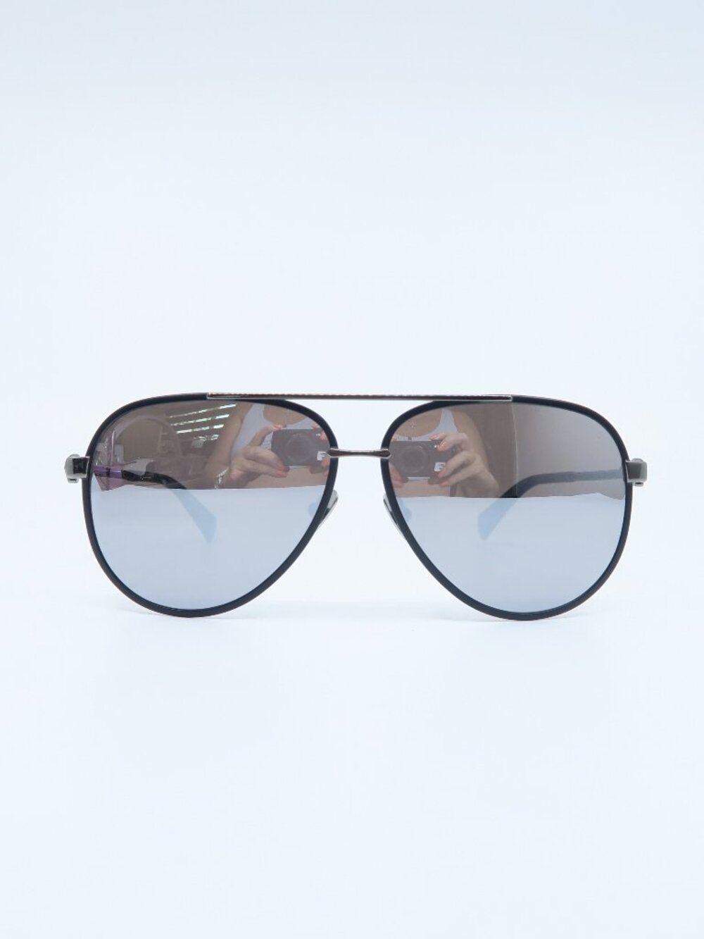 John Varvatos V546 63mm Matte Black & Gunmetal Aviator, New Men's Sunglasses.